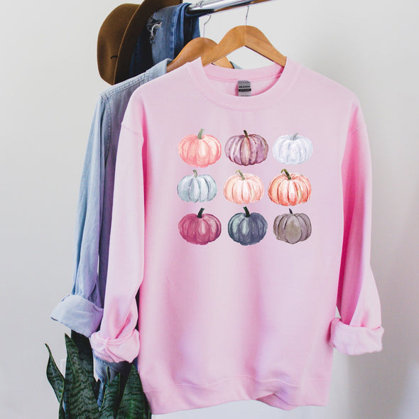 Watercolor Pumpkin Halloween Sweatshirt