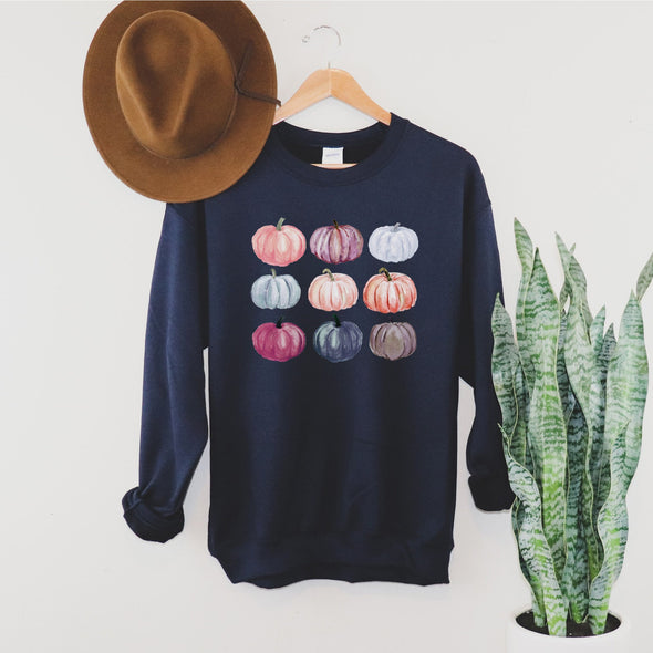 Watercolor Pumpkin Halloween Sweatshirt