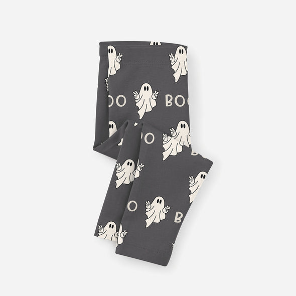 Boo Ghost Halloween Girls Toddler and Youth Leggings