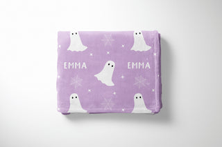 Halloween Name Blanket - Ghost and Web Design