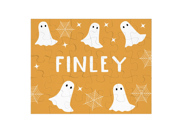 Halloween Name Puzzle - Personalized Ghost Gift for Kids