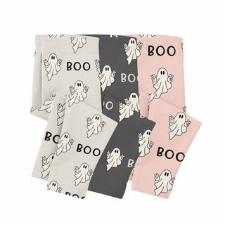 Boo Ghost Halloween Girls Toddler and Youth Leggings