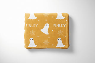 Halloween Name Blanket - Ghost and Web Design