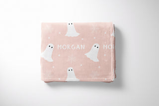 Halloween Name Blanket - Ghost and Web Design