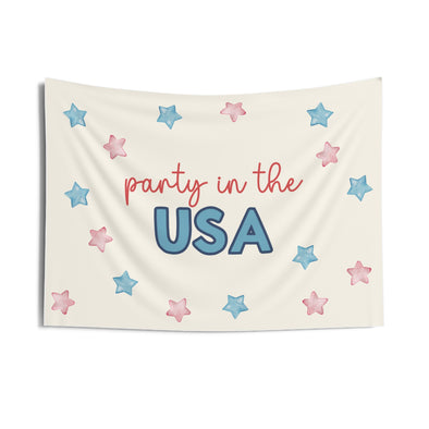 Party in the USA Banner - 4th of July Memorial Day Backdrop