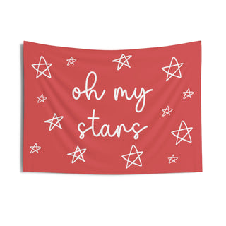 Oh My Stars Patriotic Banner Red - Memorial Day 4th of July Decoration  Backdrop