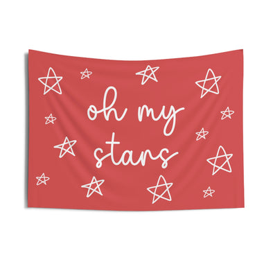 Oh My Stars Patriotic Banner Red - Memorial Day  4th of July Decoration  Backdrop