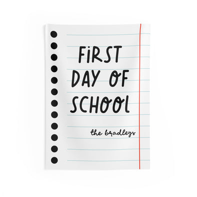 Personalized First Day of School Photo Prop Banner - Custom Sign