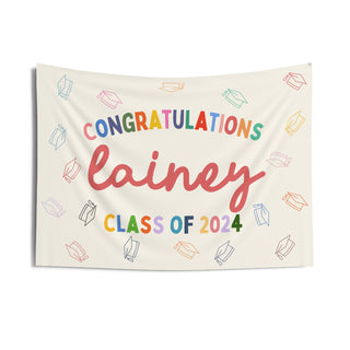 Colorful Personalized Graduation Banner, Custom Graduation Decoration