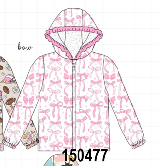 Pink Bow Ruffle Raincoat