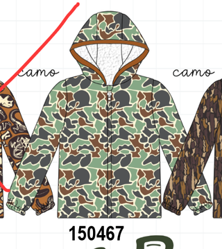 Green Camouflage Raincoat