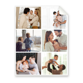 Gallery of Six 6 photo collage blanket