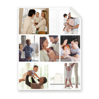 Lucky Seven 7 photo collage blanket