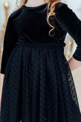 Black Velvet Tutu Dress
