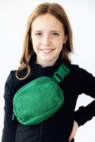 Green Fleece Belt Bag