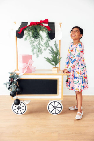 Jingle Saurus L/S Pocket Twirl Dress