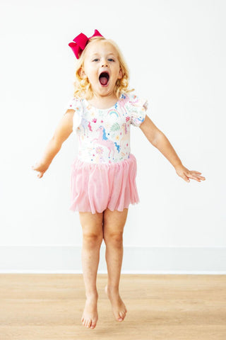 Rainbow Vibes S/S Twirl Leotard