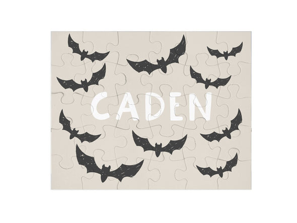 Bats Halloween Personalized Name Puzzle