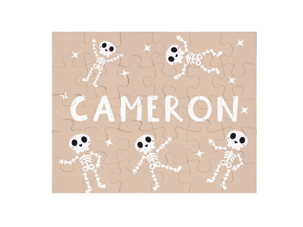 Halloween Skeletons Personalized Name Puzzle