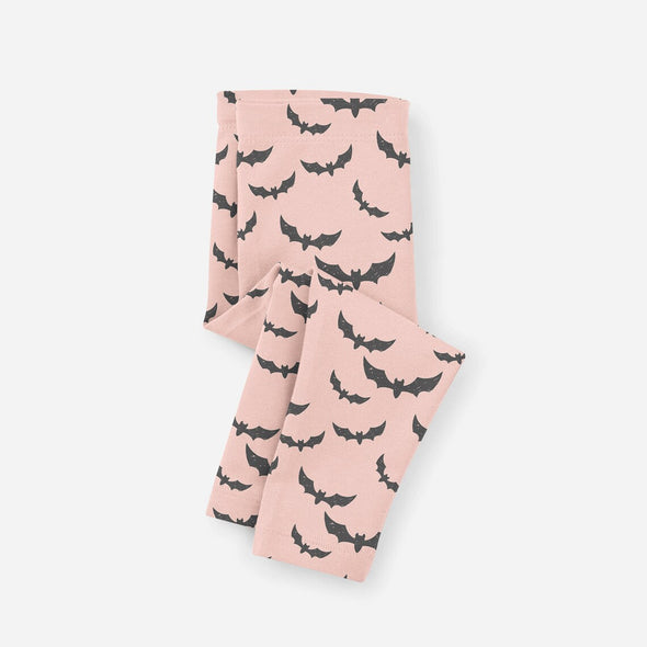 Bat Print Kids Halloween Leggings