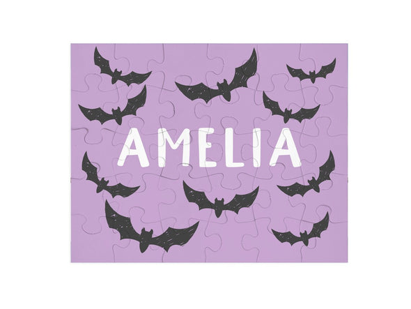 Bats Halloween Personalized Name Puzzle
