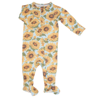 Sammy's Sunflower Zipper Footie