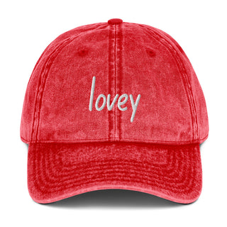 Lovey Vintage Cotton Twill Cap