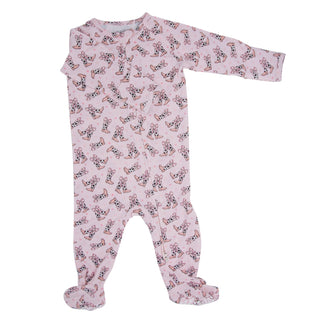 Cowhide Boots Bows Zipper Footie