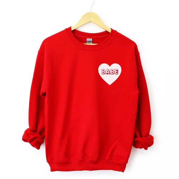 Babe Heart Valentine Sweatshirt