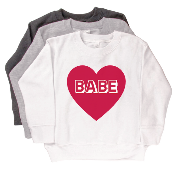 Babe Heart Valentine Sweatshirt - Toddler