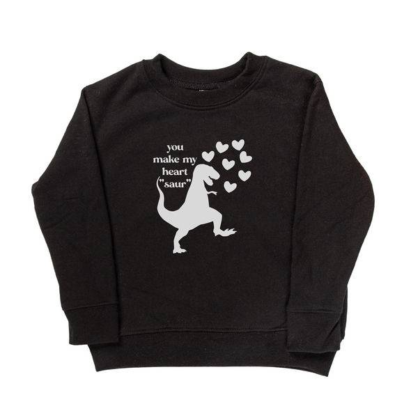 Dino You Make My Heart Saur Valentine Sweatshirt - Toddler