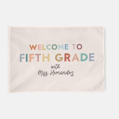 Fifth Grade Teacher Custom Name Flag, Wall Tapestry