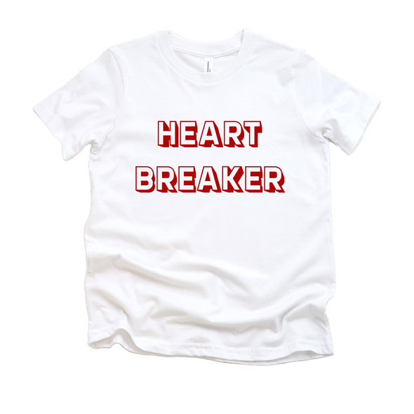 Heart Breaker Outline Valentine T-Shirt - Youth
