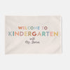 welcome to kindergarten customizable wall tapestry for teachers