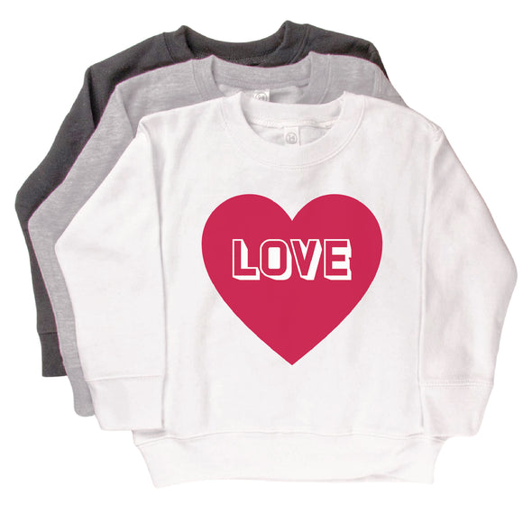 Heart Love Valentine Sweatshirt - Toddler