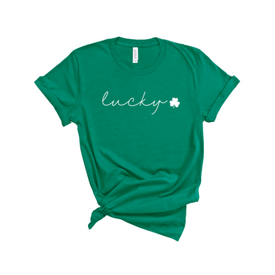 Lucky Script Clover T-Shirt