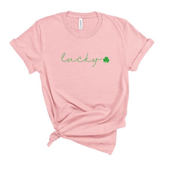 Lucky Script Clover T-Shirt