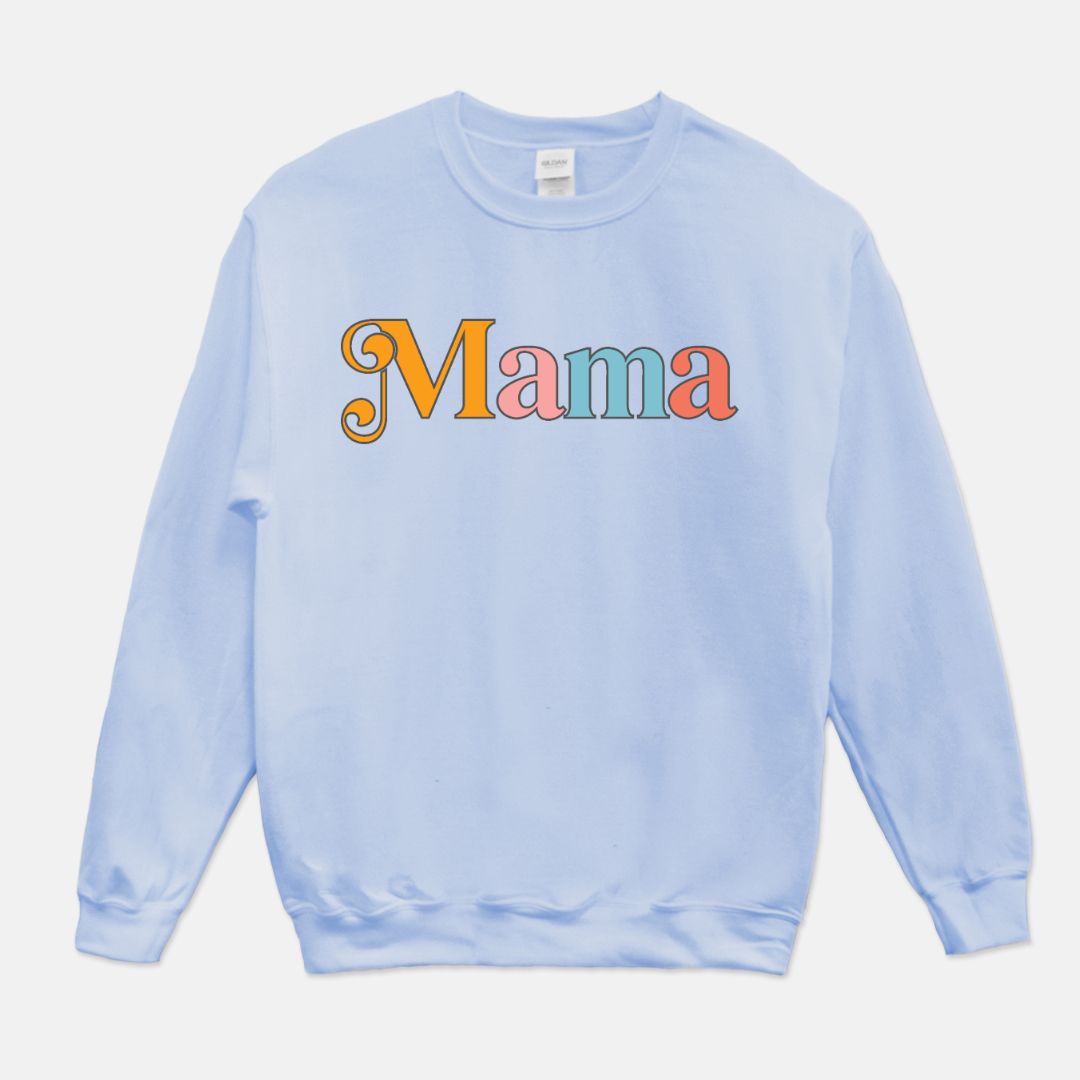 Mama Retro - Sweatshirt - Light Blue / S