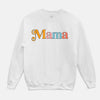 white mama sweatshirt with retro style graphic
