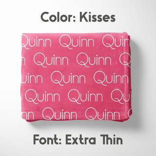 Pinks Personalized Name Blanket - Classic Name, With Font Preview