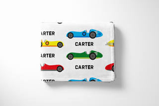 Race Car Name Blanket