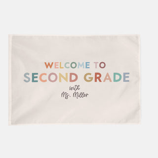 welcome to second grade customizable wall tapestry for teachers