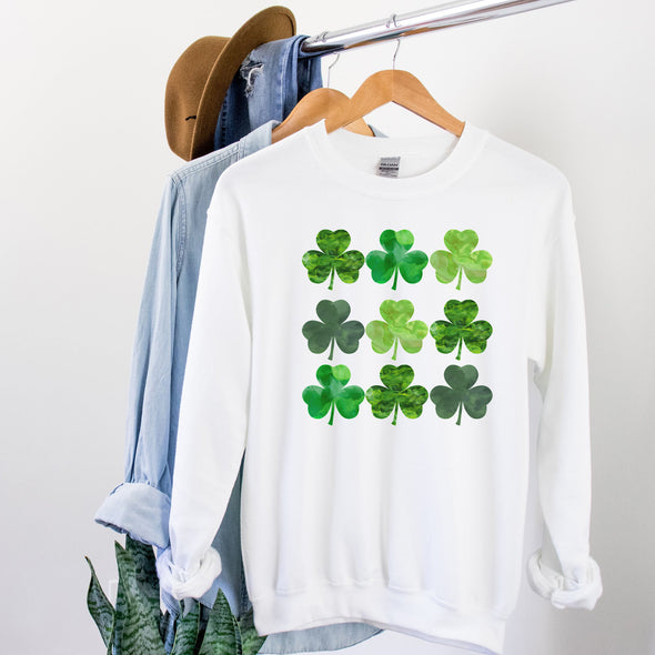 Watercolor Clover St. Patrick's Day Sweatshirt