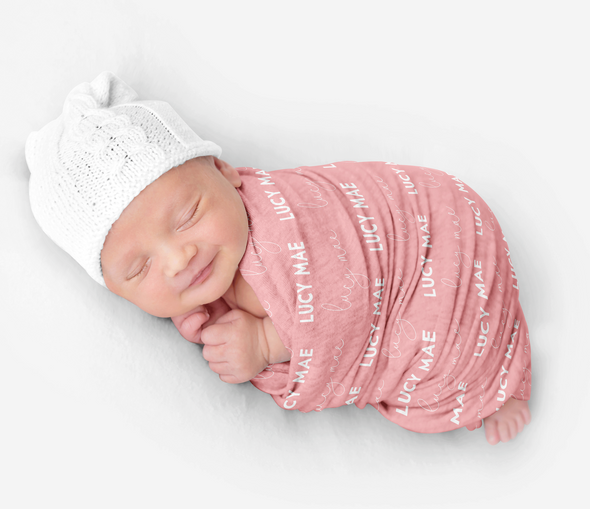 Two Names Personalized Name Jersey Swaddle