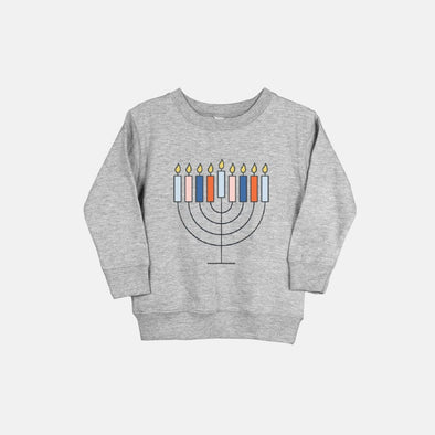 Toddler Menorah Hanukkah Sweatshirt, Kids Youth Hanukkah Menorah Sweatshirt, shirt holiday outfit