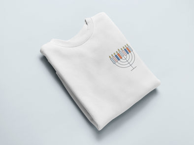 Menorah Hanukkah Sweatshirt, Unisex Crewneck Sweatshirt, Sweat Shirt