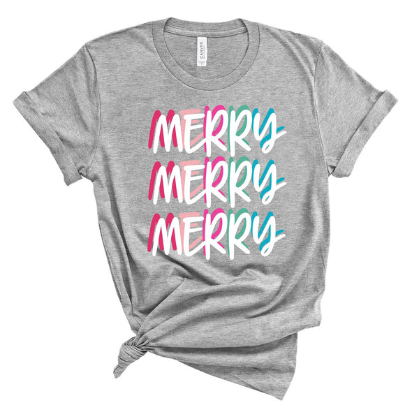 Merry Merry Mery Sweatshirt, Merry Shirt, Pink Christmas, Cute Christmas Shirt, Cute Christmas Sweatshirt