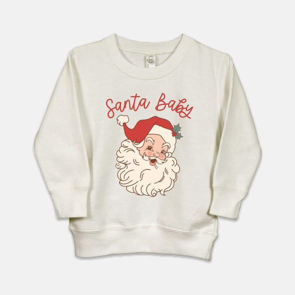 Santa Baby - Toddler Christmas Sweatshirt, Girls Toddler Christmas Sweatshirt