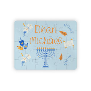 Hanukkah Puzzle, Hanukkah Gift, Kids Hanukkah Name Gift, Personalized Hanukkah Gift, Custom Hanukkah Gift