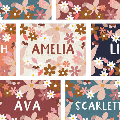 Fall Floral Name Puzzle